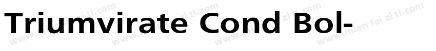 Triumvirate Cond Bol字体转换